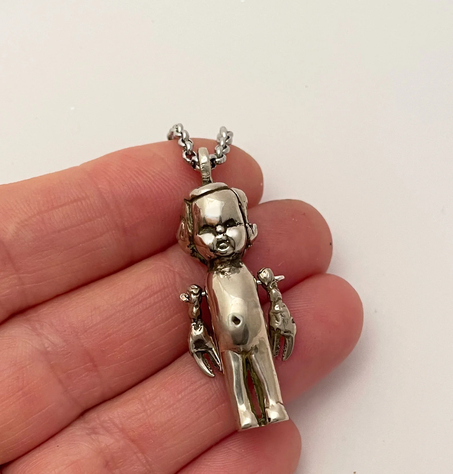 Baby with Lobster Arms Necklace - Image 4