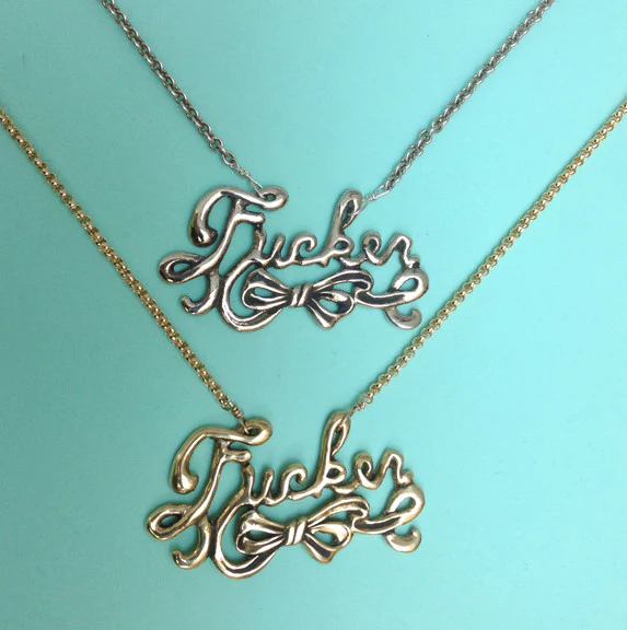 Fucker Script Necklace - Image 5