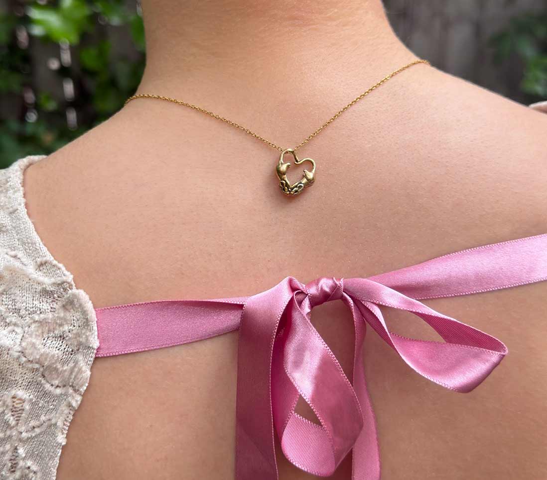 Rats in Love Heart Necklace - Image 7