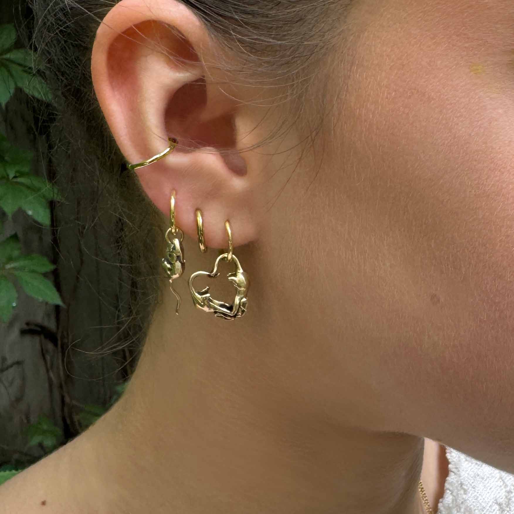 Rats in Love Hoop Earrings - Image 3