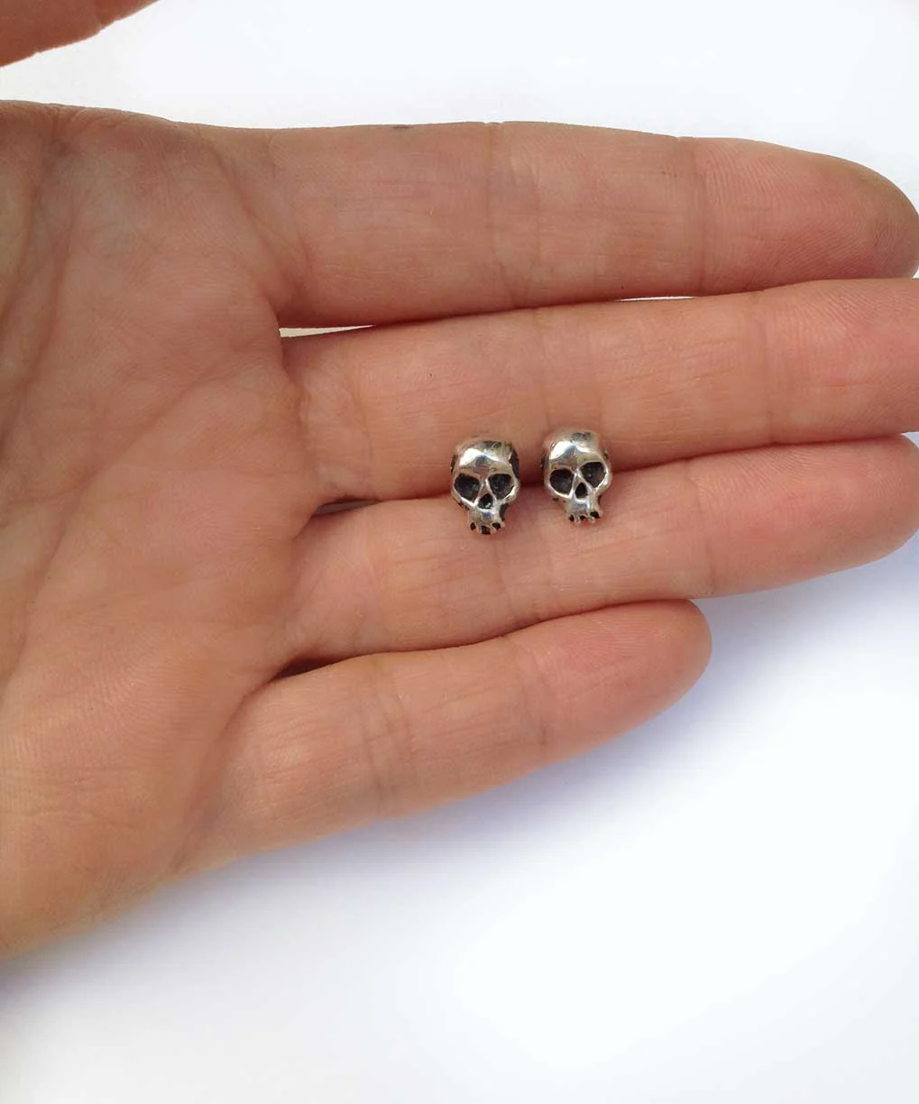 Skull Stud Earrings - Image 3