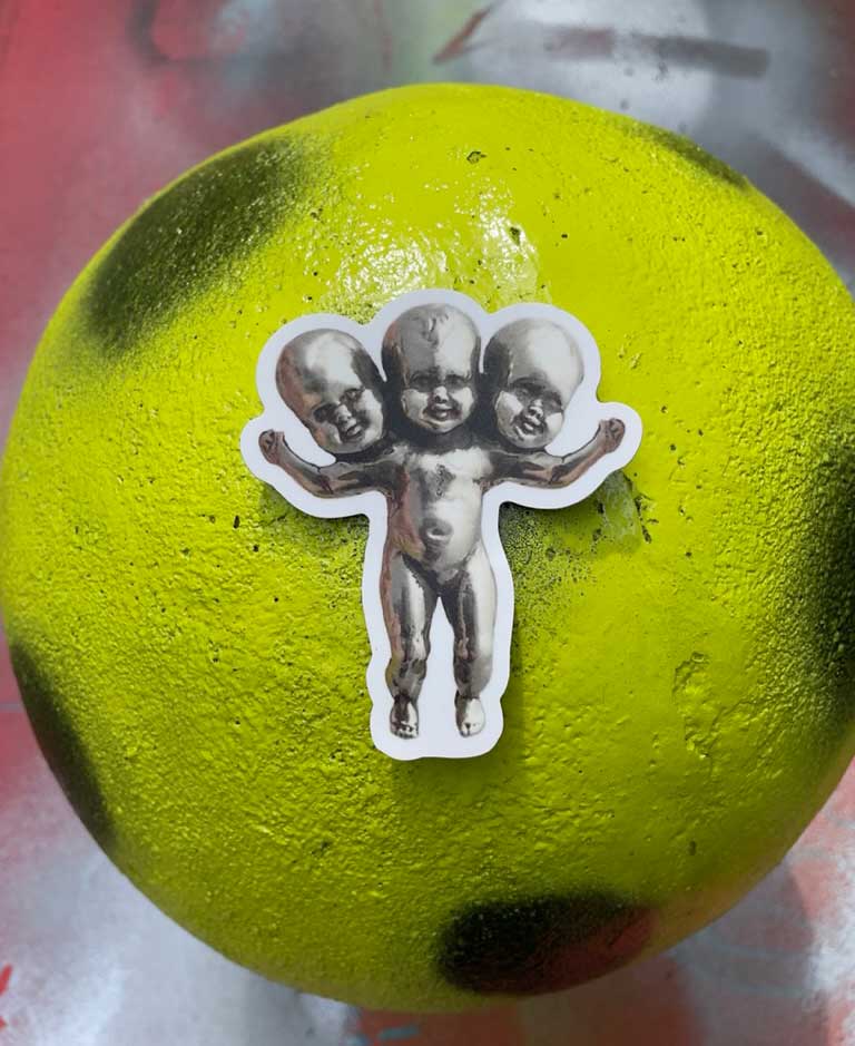 STICKER Three Headed Baby - Image 3