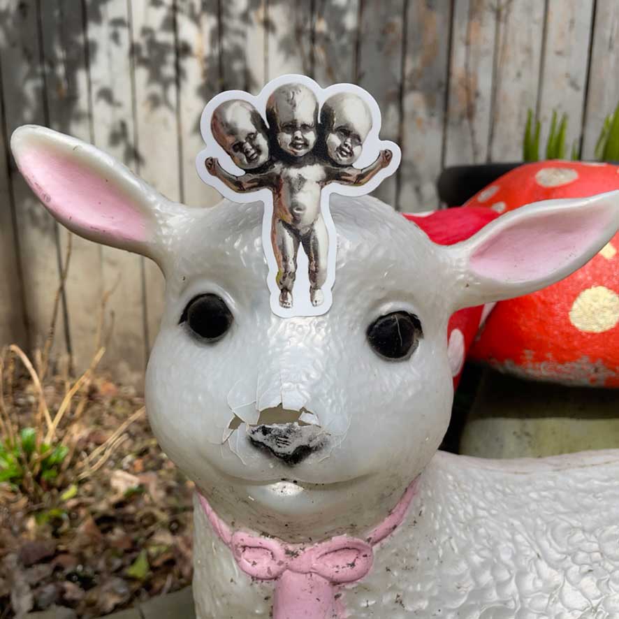 STICKER Three Headed Baby - Image 4