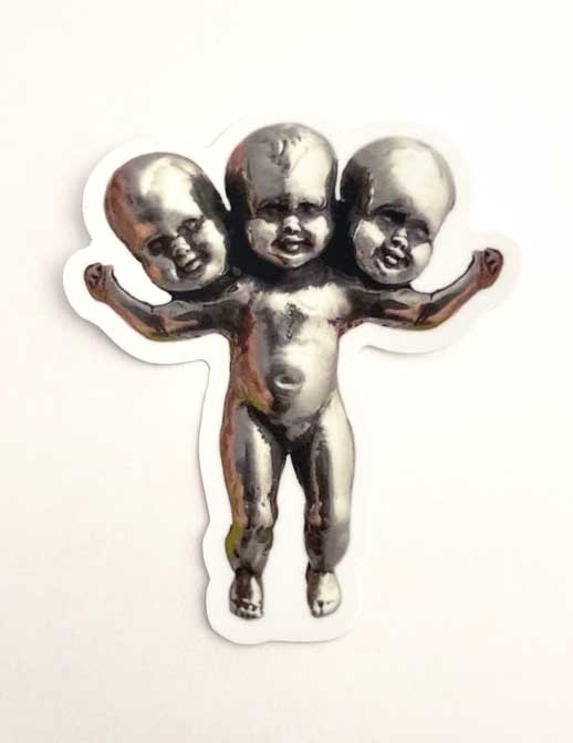 STICKER Three Headed Baby - Image 5