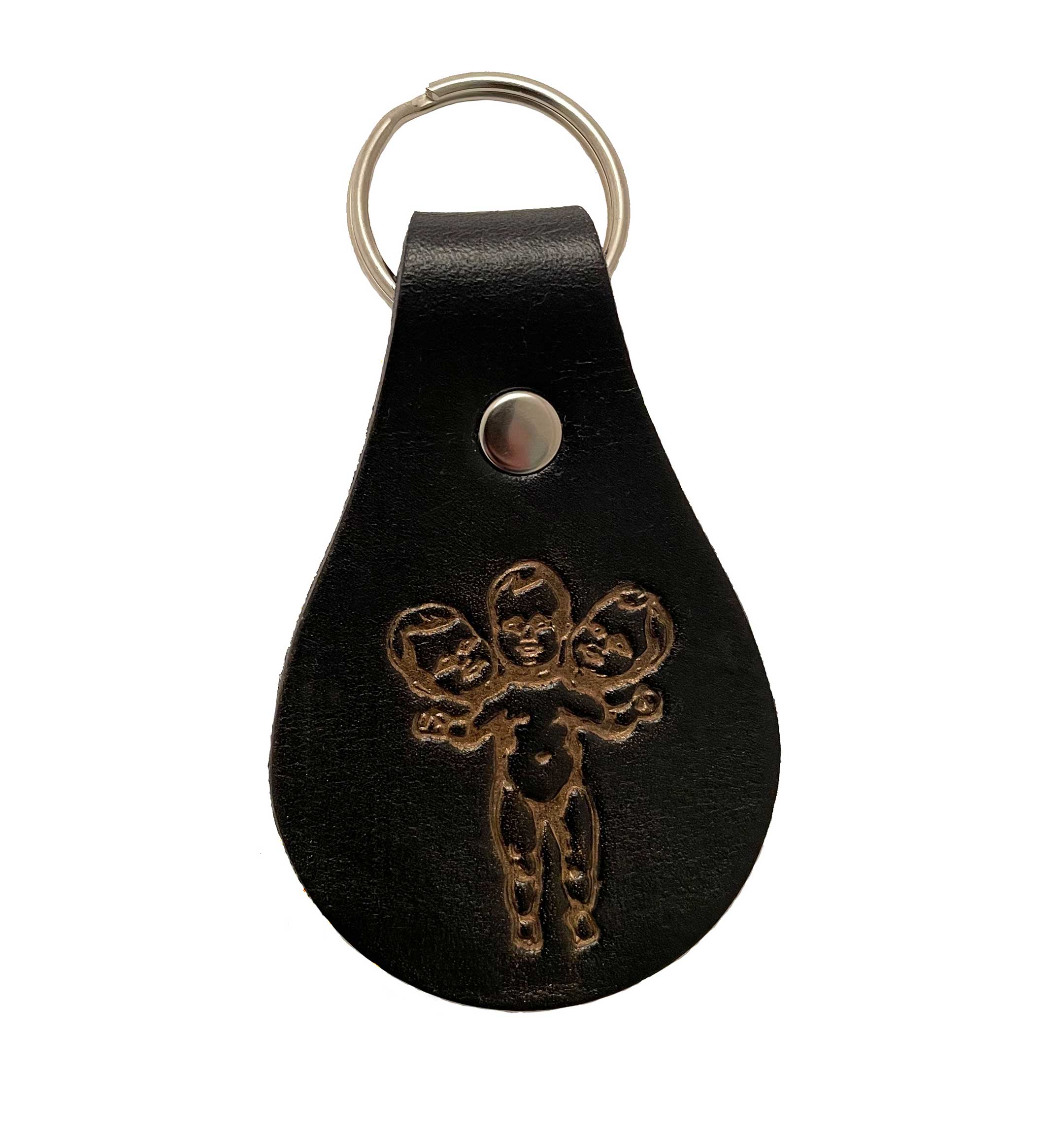 Three Headed Baby  FOB Keychain Black & Black - Image 3
