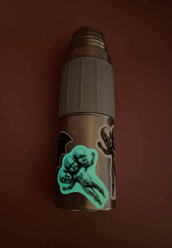 Three Headed Baby GLOW IN THE DARK Sticker - Image 4