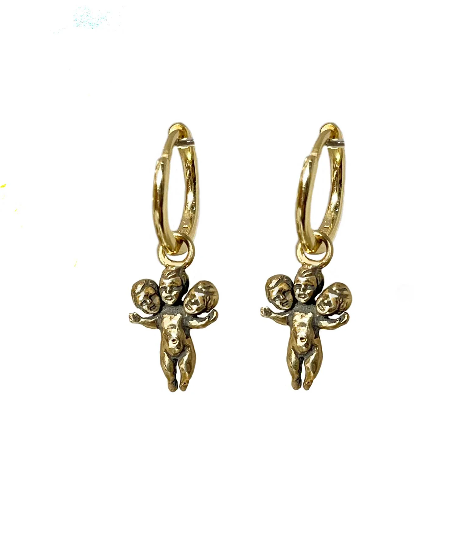 Three Headed Baby Hoop Earrings tiny - Image 10