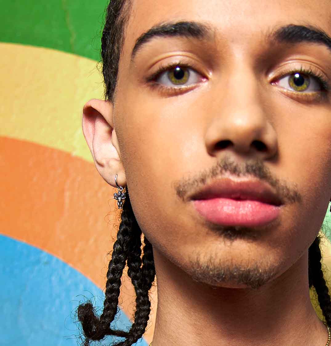 Three Headed Baby Hoop Earrings tiny - Image 5