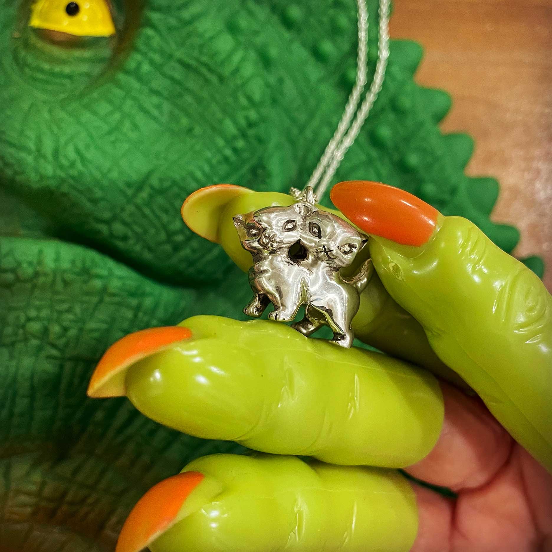 Two Headed Cat Necklace - Image 12