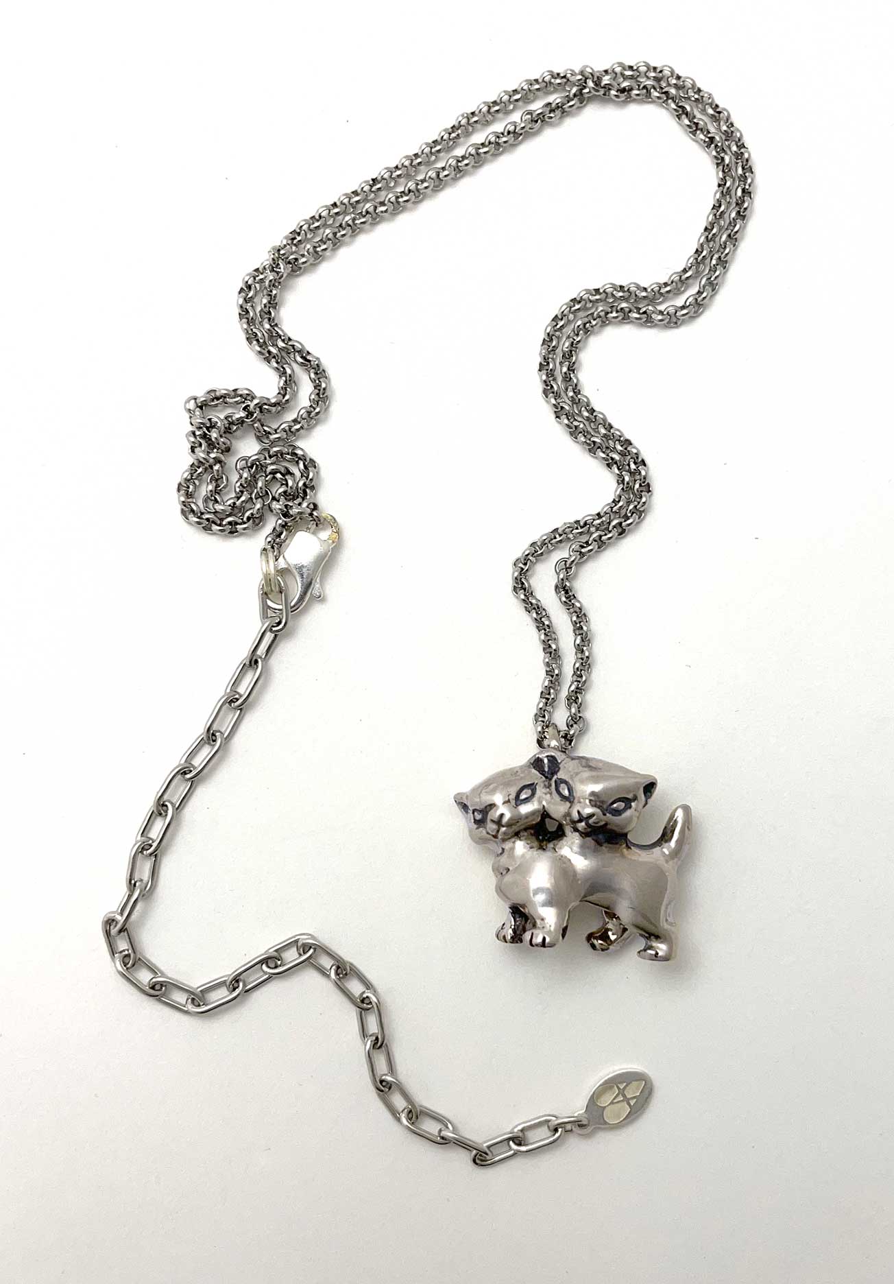 Two Headed Cat Necklace - Image 3